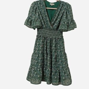 Pre-owned Floral Green Dress